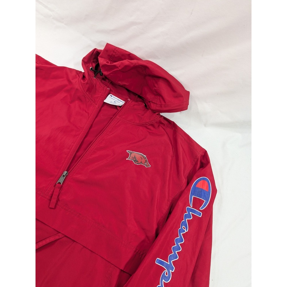 Arkansas University Razorbacks NCAA Sports Windbreaker Jacket Anorak‎ Red Medium